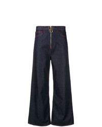 dunkelblaue weite Hose aus Jeans von MiH Jeans
