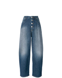 dunkelblaue weite Hose aus Jeans von MM6 MAISON MARGIELA