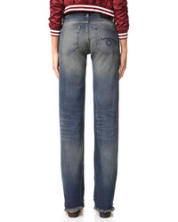 dunkelblaue weite Hose aus Jeans von R 13