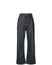 dunkelblaue weite Hose aus Jeans von Sofie D'hoore