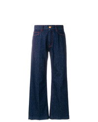 dunkelblaue weite Hose aus Jeans von The Seafarer