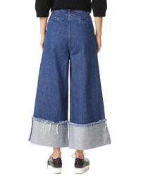 dunkelblaue weite Hose aus Jeans von Edit