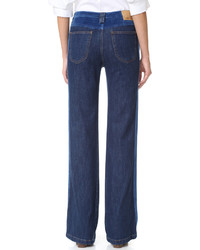 dunkelblaue weite Hose aus Jeans von See by Chloe