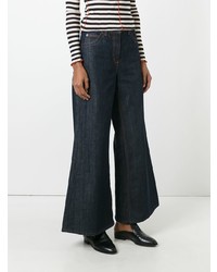 dunkelblaue weite Hose aus Jeans von Jean Paul Gaultier Vintage