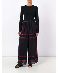 dunkelblaue weite Hose von Sacai