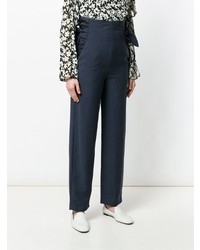 dunkelblaue weite Hose von MAISON KITSUNE