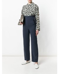 dunkelblaue weite Hose von MAISON KITSUNE