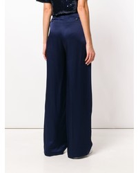 dunkelblaue weite Hose von Victoria Victoria Beckham