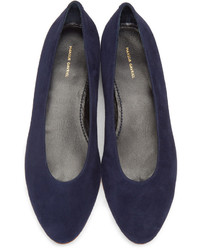 dunkelblaue Wildleder Ballerinas von Mansur Gavriel