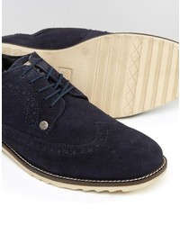 dunkelblaue Wildleder Brogues von Original Penguin