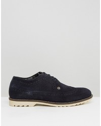 dunkelblaue Wildleder Brogues von Original Penguin