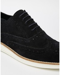 dunkelblaue Wildleder Brogues von Dune