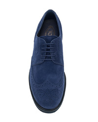 dunkelblaue Wildleder Brogues von Tod's