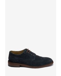 dunkelblaue Wildleder Brogues von next