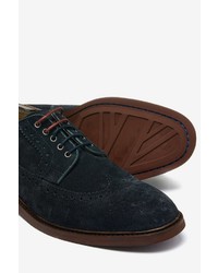 dunkelblaue Wildleder Brogues von next