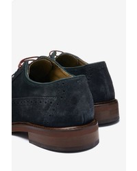 dunkelblaue Wildleder Brogues von next