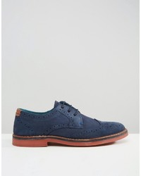 dunkelblaue Wildleder Brogues von Ted Baker