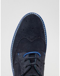 dunkelblaue Wildleder Brogues von Ted Baker