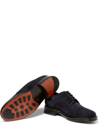 dunkelblaue Wildleder Brogues von Brioni