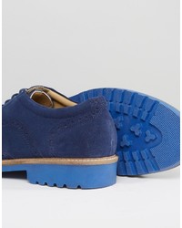 dunkelblaue Wildleder Brogues von Ben Sherman