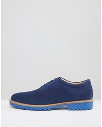 dunkelblaue Wildleder Brogues von Ben Sherman