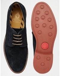 dunkelblaue Wildleder Brogues von Base London