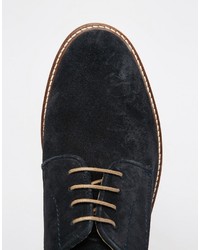 dunkelblaue Wildleder Brogues von Base London