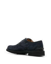 dunkelblaue Wildleder Brogues von Tod's