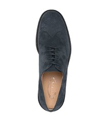 dunkelblaue Wildleder Brogues von Tod's