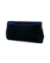 dunkelblaue Wildleder Clutch von Tyler Ellis