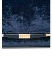 dunkelblaue Wildleder Clutch von Tyler Ellis