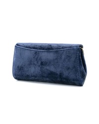 dunkelblaue Wildleder Clutch von Tyler Ellis