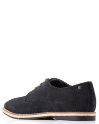 dunkelblaue Wildleder Derby Schuhe von Base London