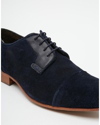 dunkelblaue Wildleder Derby Schuhe von Asos