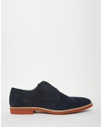 dunkelblaue Wildleder Derby Schuhe von Asos