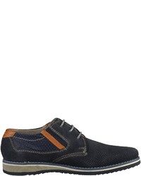 dunkelblaue Wildleder Derby Schuhe von Bugatti