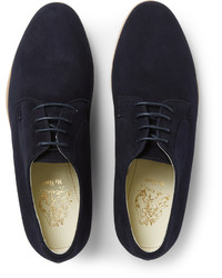 dunkelblaue Wildleder Derby Schuhe von Mr. Hare