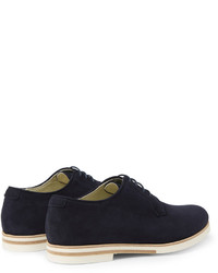 dunkelblaue Wildleder Derby Schuhe von Mr. Hare