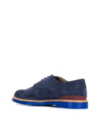 dunkelblaue Wildleder Derby Schuhe von PS Paul Smith