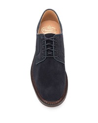 dunkelblaue Wildleder Derby Schuhe von Church's