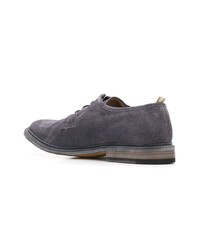 dunkelblaue Wildleder Derby Schuhe von Officine Creative