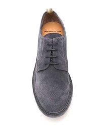 dunkelblaue Wildleder Derby Schuhe von Officine Creative