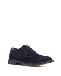 dunkelblaue Wildleder Derby Schuhe von Officine Creative