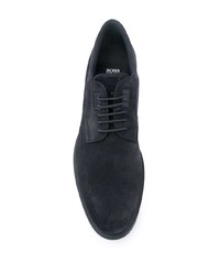 dunkelblaue Wildleder Derby Schuhe von BOSS