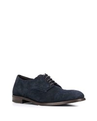 dunkelblaue Wildleder Derby Schuhe von Henderson Baracco