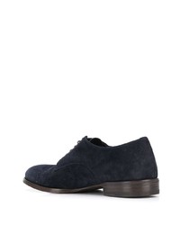 dunkelblaue Wildleder Derby Schuhe von Henderson Baracco