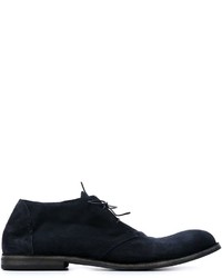 dunkelblaue Wildleder Derby Schuhe von Pantanetti