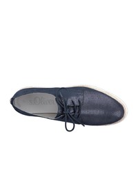 dunkelblaue Wildleder Derby Schuhe von s.Oliver