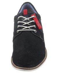 dunkelblaue Wildleder Derby Schuhe von S.OLIVER RED LABEL