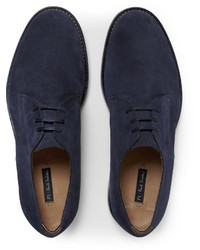 dunkelblaue Wildleder Derby Schuhe von Paul Smith